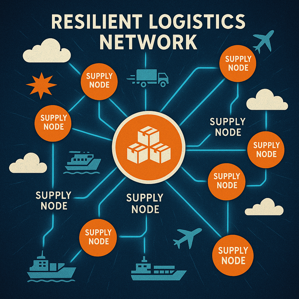 A dynamic logistics network map with interconnecte